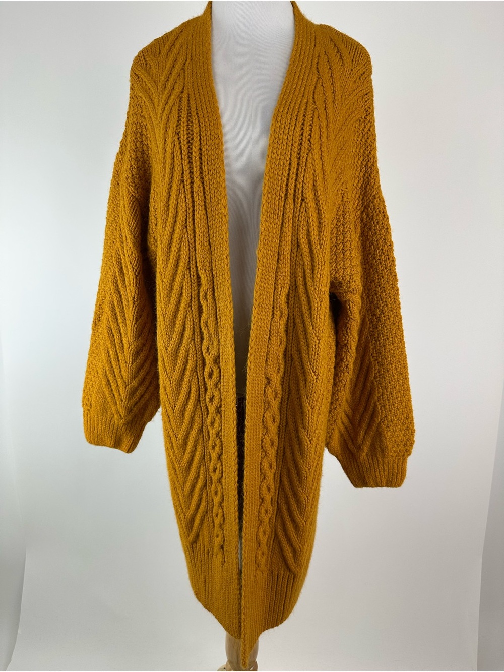TOPSHOP Cable Duster Cardigan Sweater Size 10